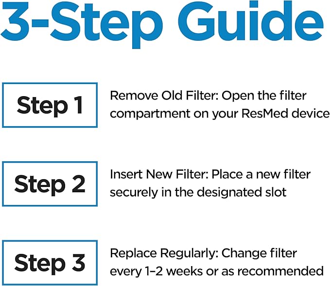 CPAP Filters Compatible with ResMed AirSense 10, AirCurve 10, S9 – Multiple Pack Sizes