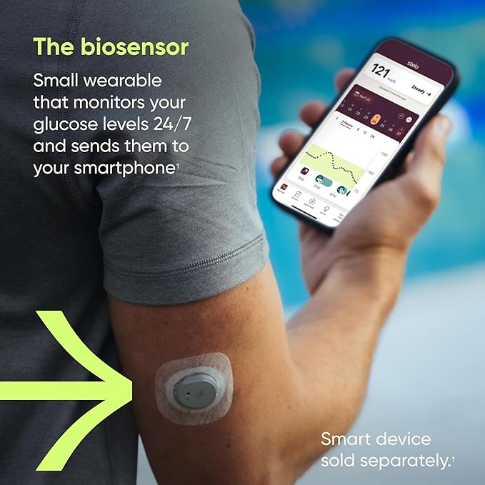 Dexcom Stelo Glucose Biosensor 2-Pack – OTC Continuous Glucose Monitor