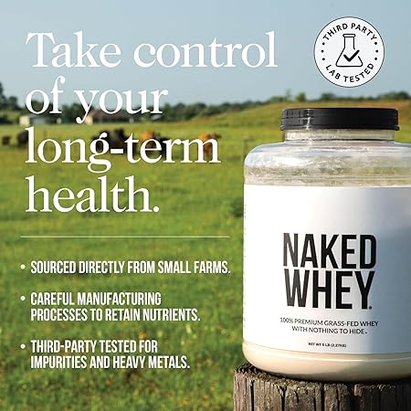 NAKED Whey 5LB Grass Fed Unflavored Protein Powder