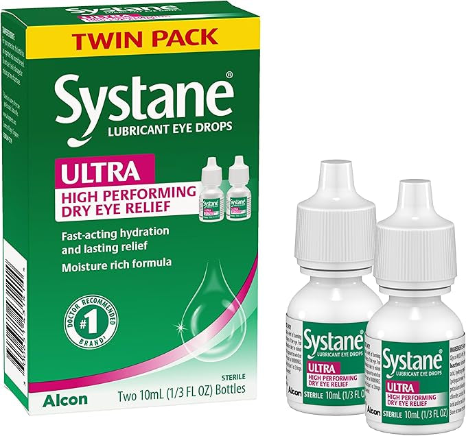 Systane Ultra Lubricant Eye Drops – Twin Pack 10 mL Each