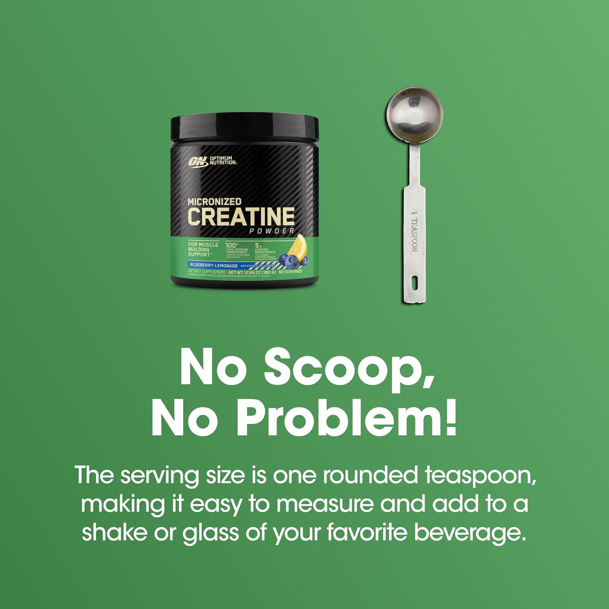 Optimum Nutrition Creatine Monohydrate – Blueberry Lemonade Flavor