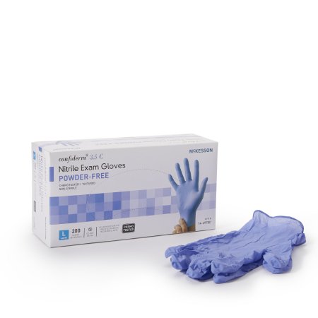 McKesson Confiderm 3.5C Nitrile Exam Gloves – Chemo Tested, Powder-Free, Latex-Free Medical Gloves