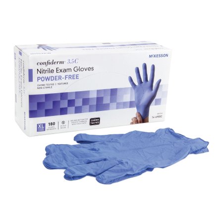 McKesson Confiderm 3.5C Nitrile Exam Gloves – Chemo Tested, Powder-Free, Latex-Free Medical Gloves