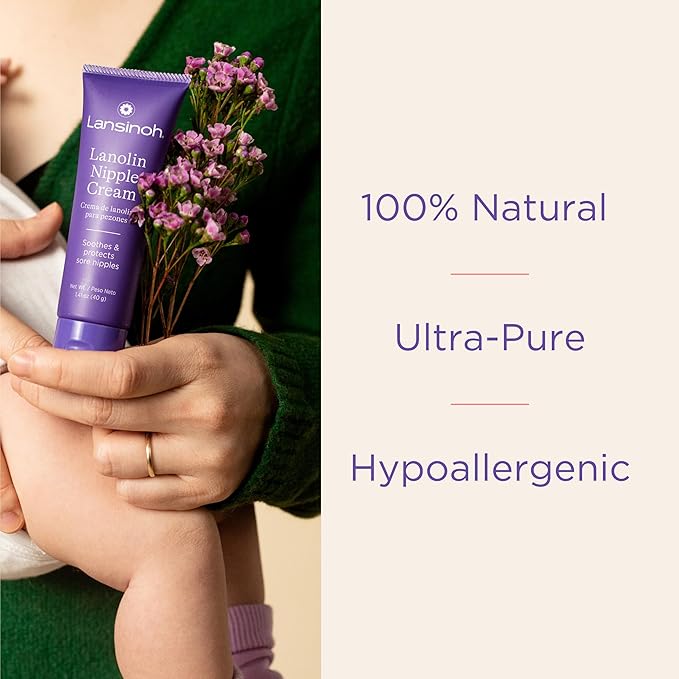 Lansinoh Lanolin Nipple Cream 1.41oz (2 Pack) for Breastfeeding