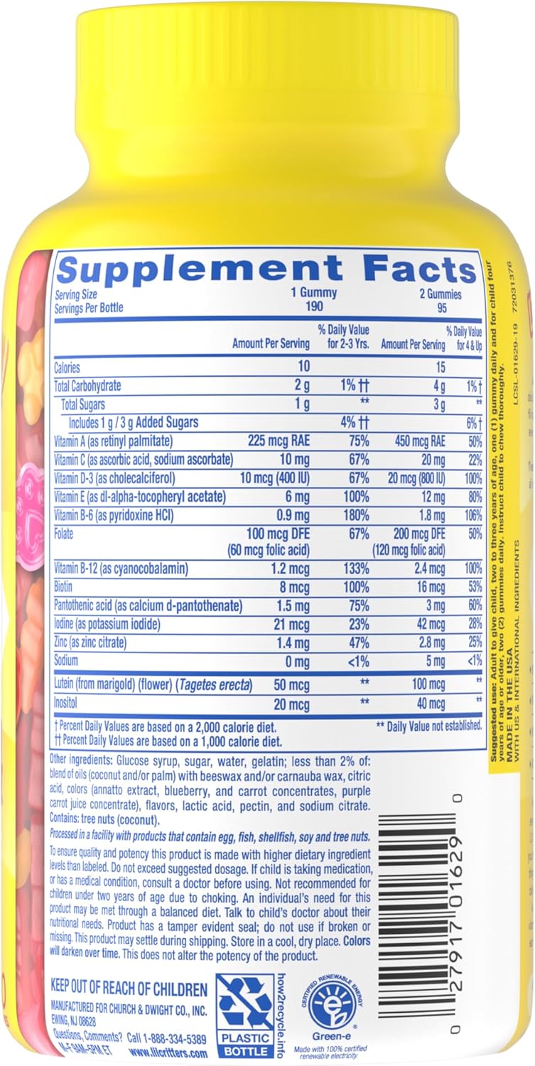 L'il Critters Gummy Vites Kids Multivitamins – 190 Count