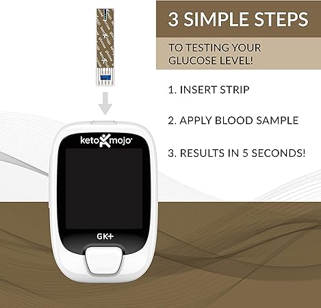 Keto-Mojo Blood Glucose & Ketone Test Strips Combo Pack – 120 Count
