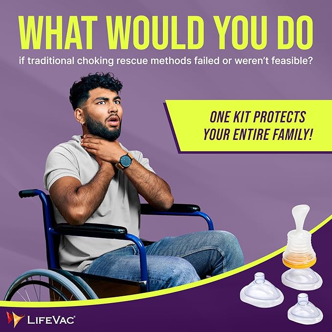 LifeVac Yellow Travel Kit – Portable Airway Suction Device