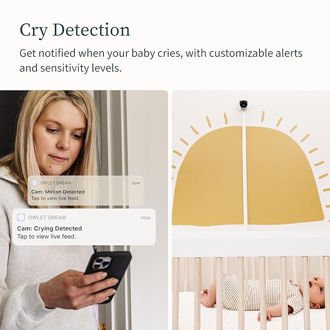 Owlet Cam Smart Baby Monitor – HD Video, Audio, Cry Alerts
