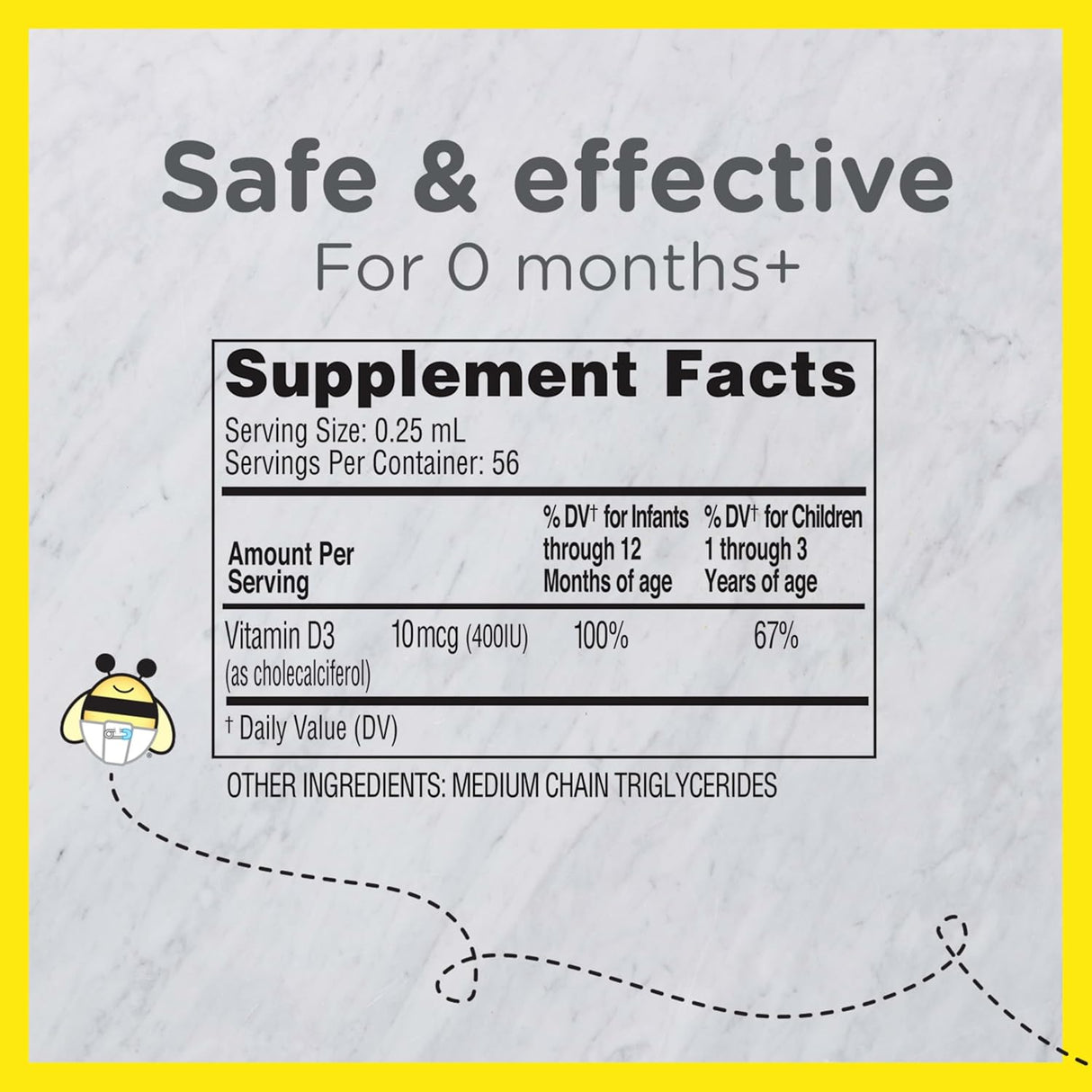 Zarbee's Vitamin D Drops for Infants – 400 IU (2-Pack)