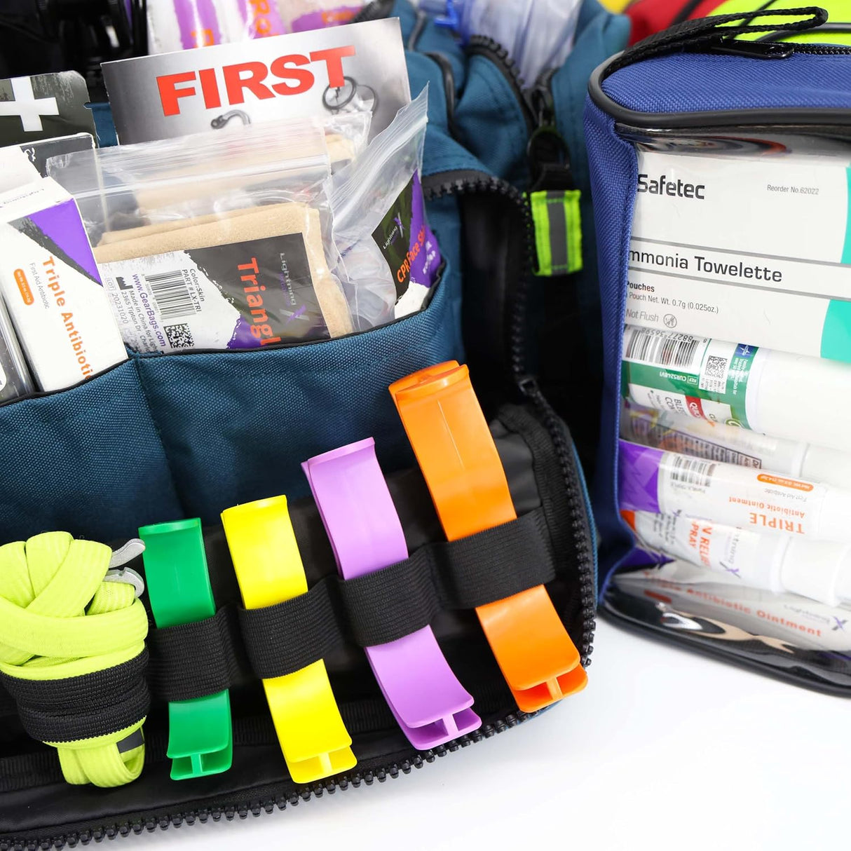 Lightning X MB35 X-Large EMT Trauma Bag with Fill Kit, Modular (Blue)