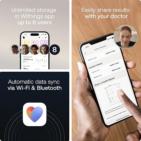 Withings BPM Vision – Smart Arm Blood Pressure Monitor (FDA-Cleared)