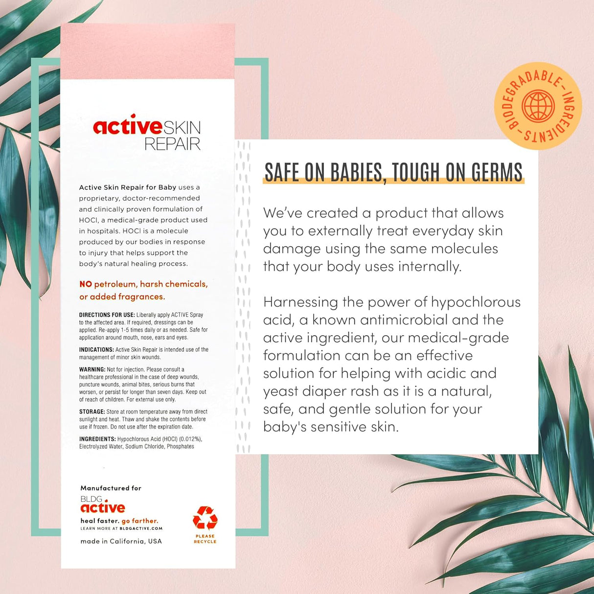 Active Skin Repair Baby First Aid Spray 3 oz – Natural Hypochlorous Acid