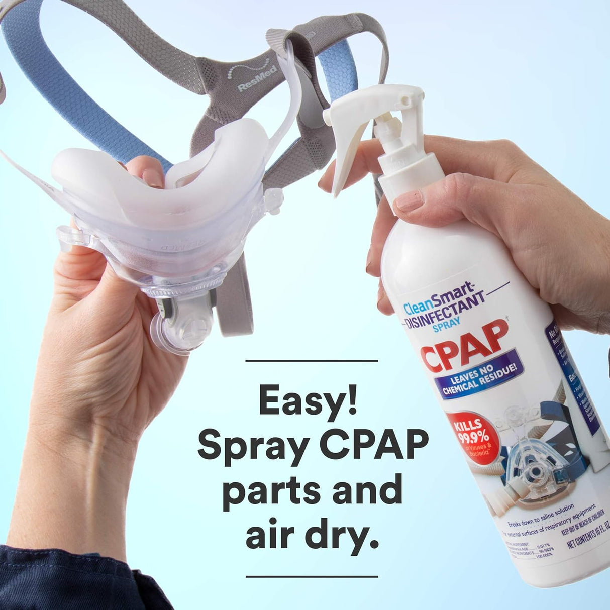 CleanSmart CPAP Disinfectant Spray – 16 oz (2-Pack)