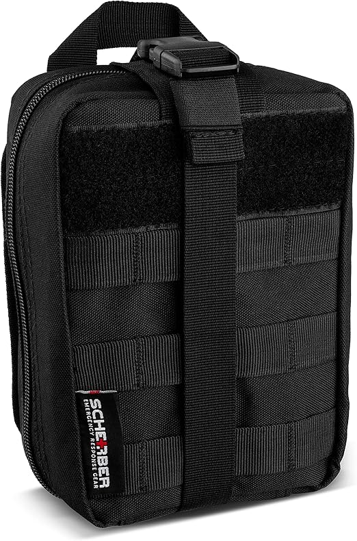 Scherber Premium IFAK Trauma Kit – Fully Stocked MOLLE Pouch (Black)