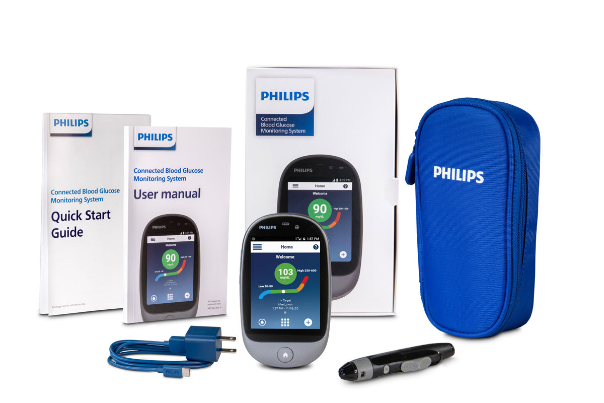 Philips BioTel Glucometer Kit 4G
