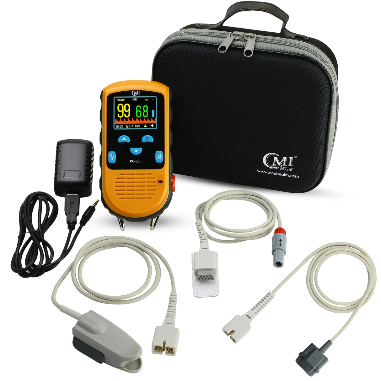 CMI PC-66L Rechargeable Handheld Oximeter with Pediatric Sensor