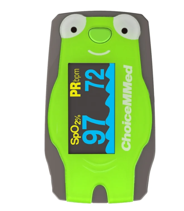 Pediatric Fingertip Pulse Oximeter — Green Frog