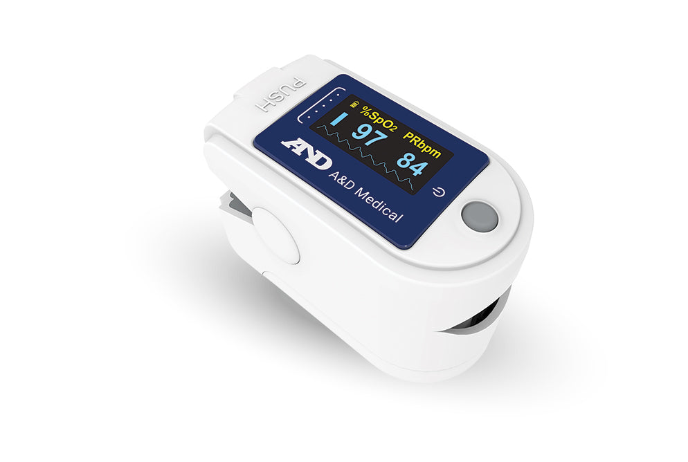 A&D Bluetooth Pulse Oximeter UP-200BLE-TM | SpO2 & Heart Rate Monitor