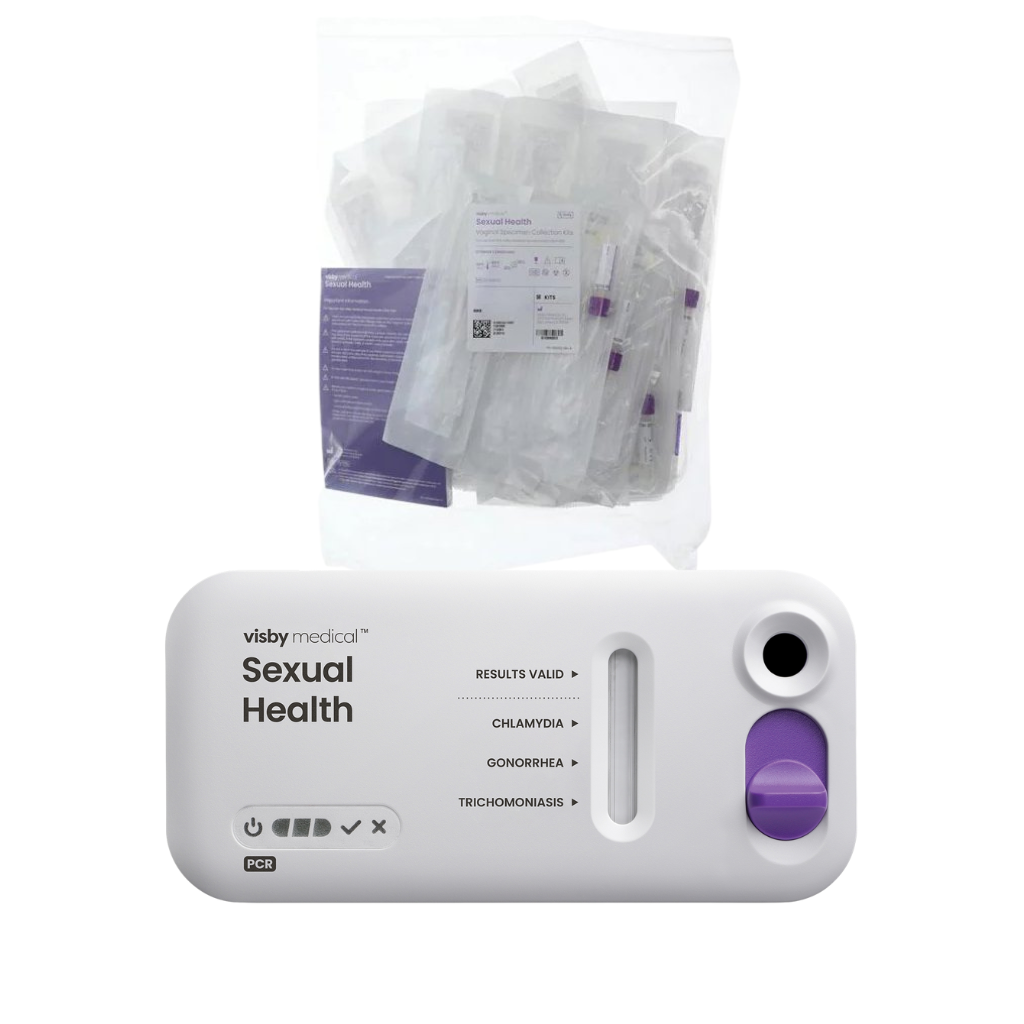 Visby Medical Sexual Health PCR Test + Vaginal Specimen Collection Kit – CT/NG/TV (20 Tests + 50 Kits, CLIA Waived)