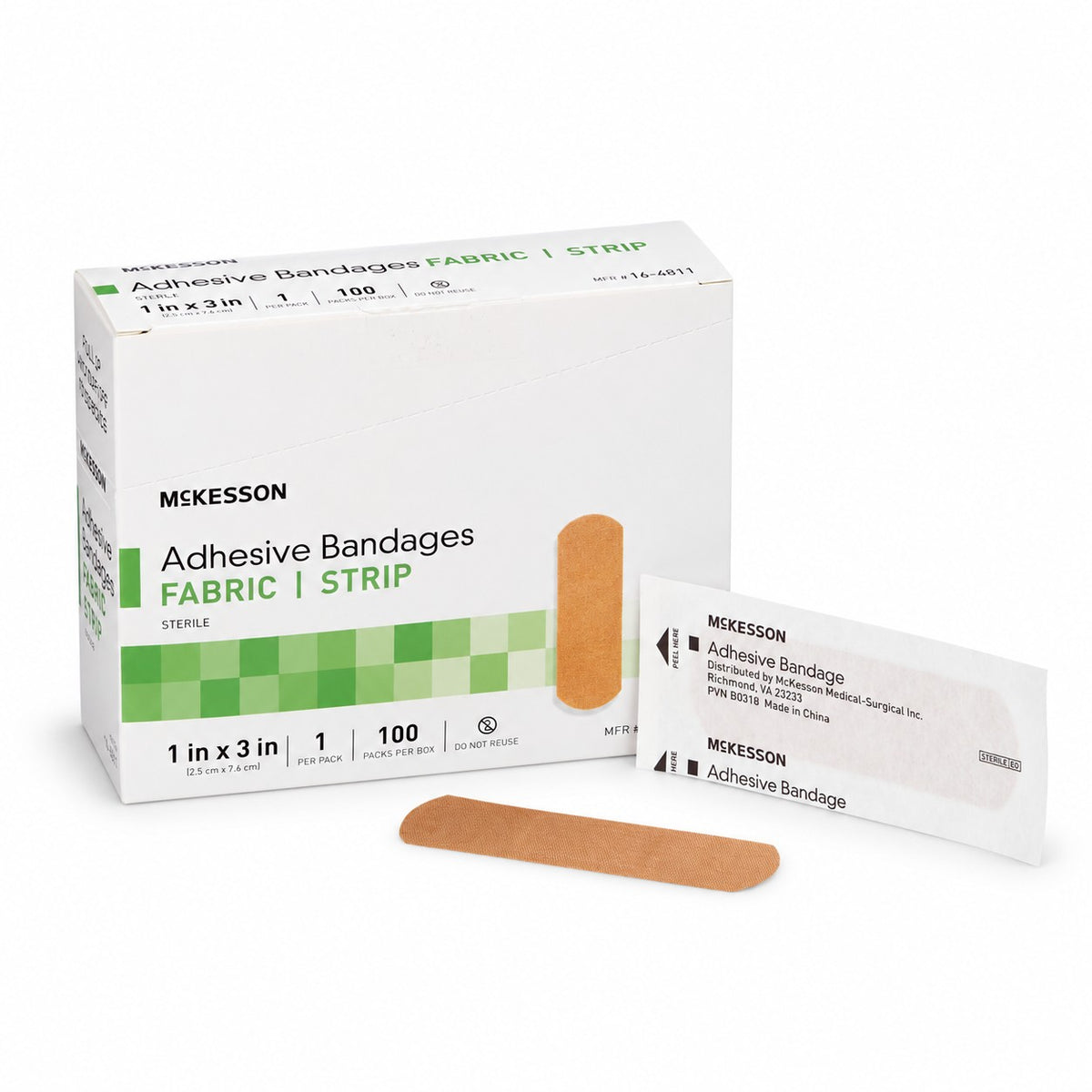 McKesson Fabric Adhesive Bandages - 1 x 3 in (view 1)