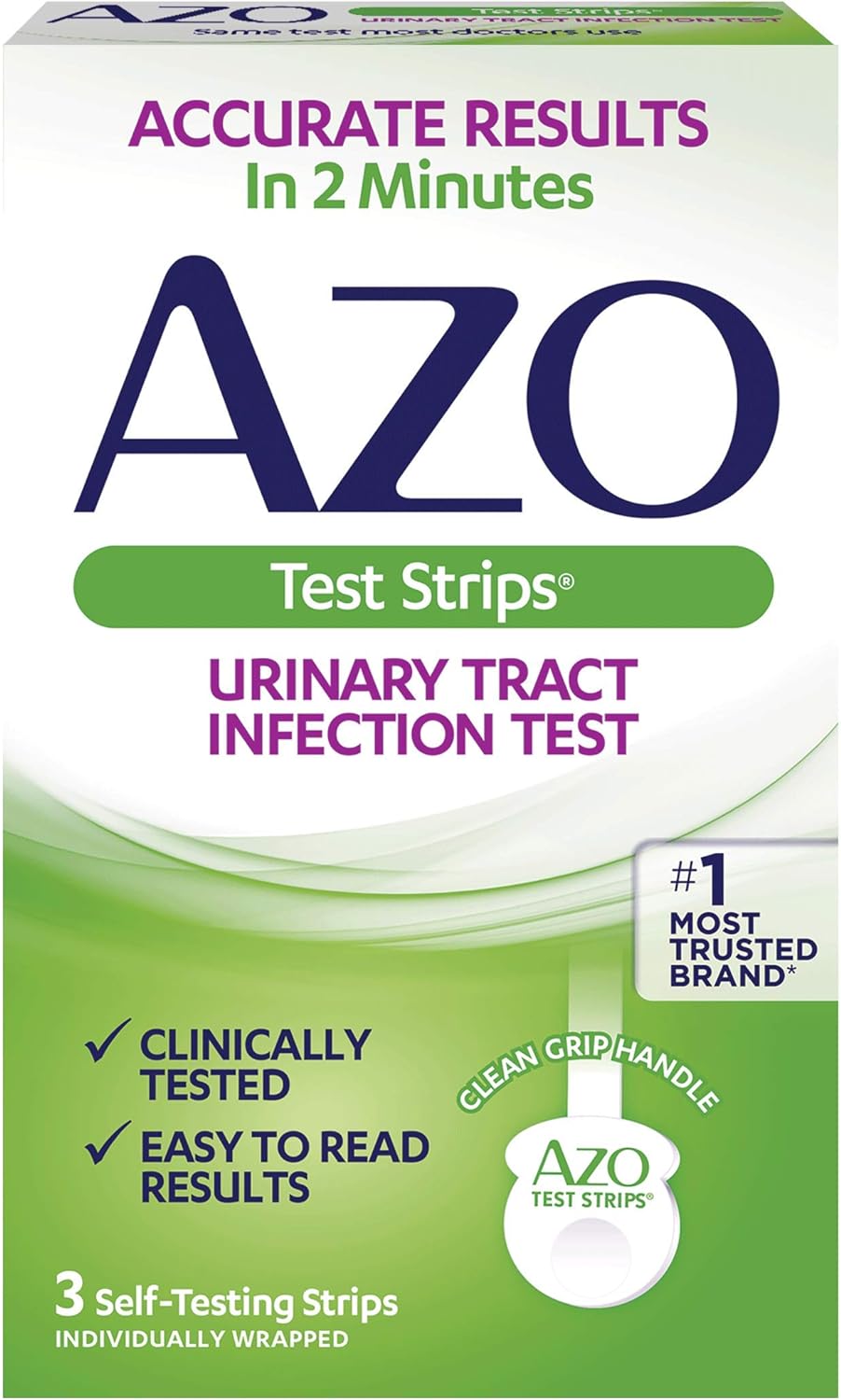 AZO UTI Test Strips (3 Count) – At-Home UTI Detection Kit