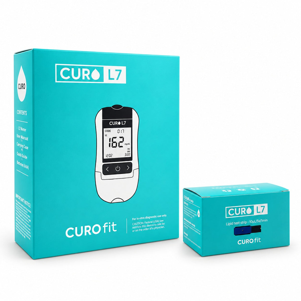 Curo L7 Professional Grade Blood Cholesterol Test Kit