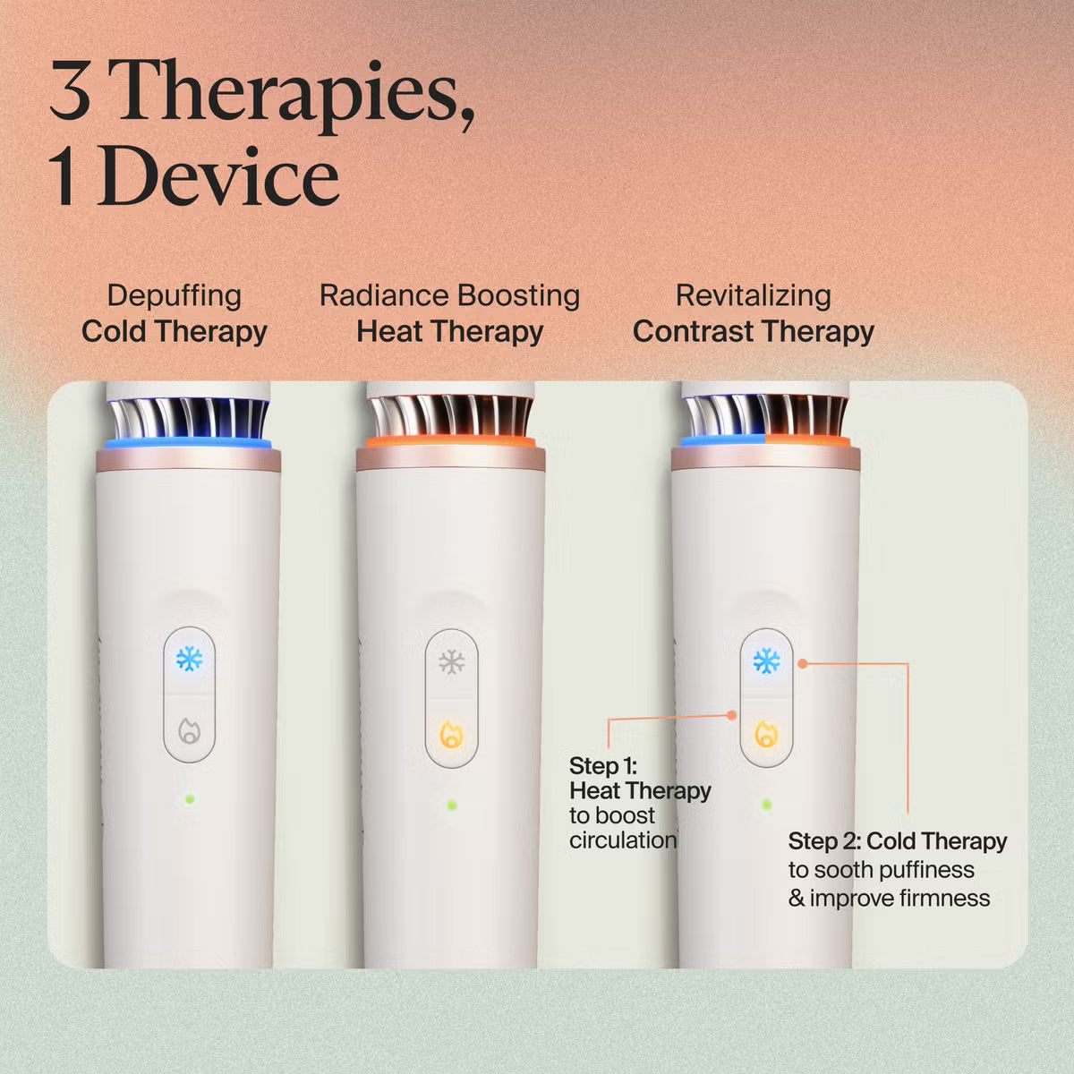 Therabody TheraFace Depuffing Wand – Hot & Cold Facial Therapy