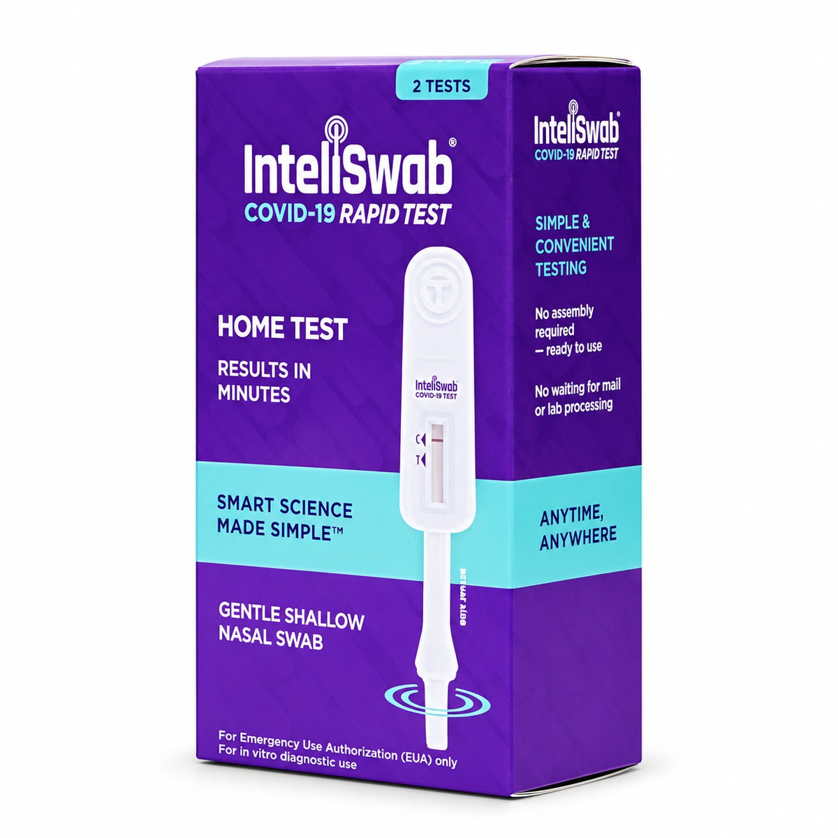 InteliSwap COVID-19 Rapid Antigen Test (2 Pack, OTC)