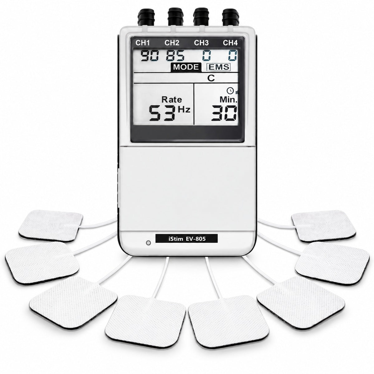 iSTIM EV-805 TENS EMS 4-Channel Rechargeable Combo Unit