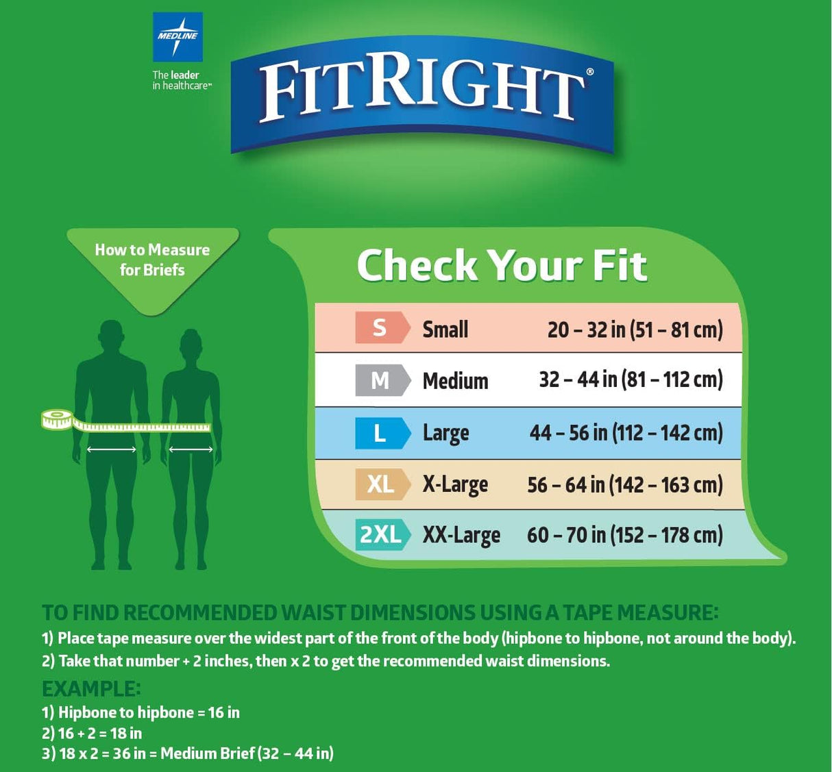 Medline FitRight Ultra Disposable Incontinence Briefs