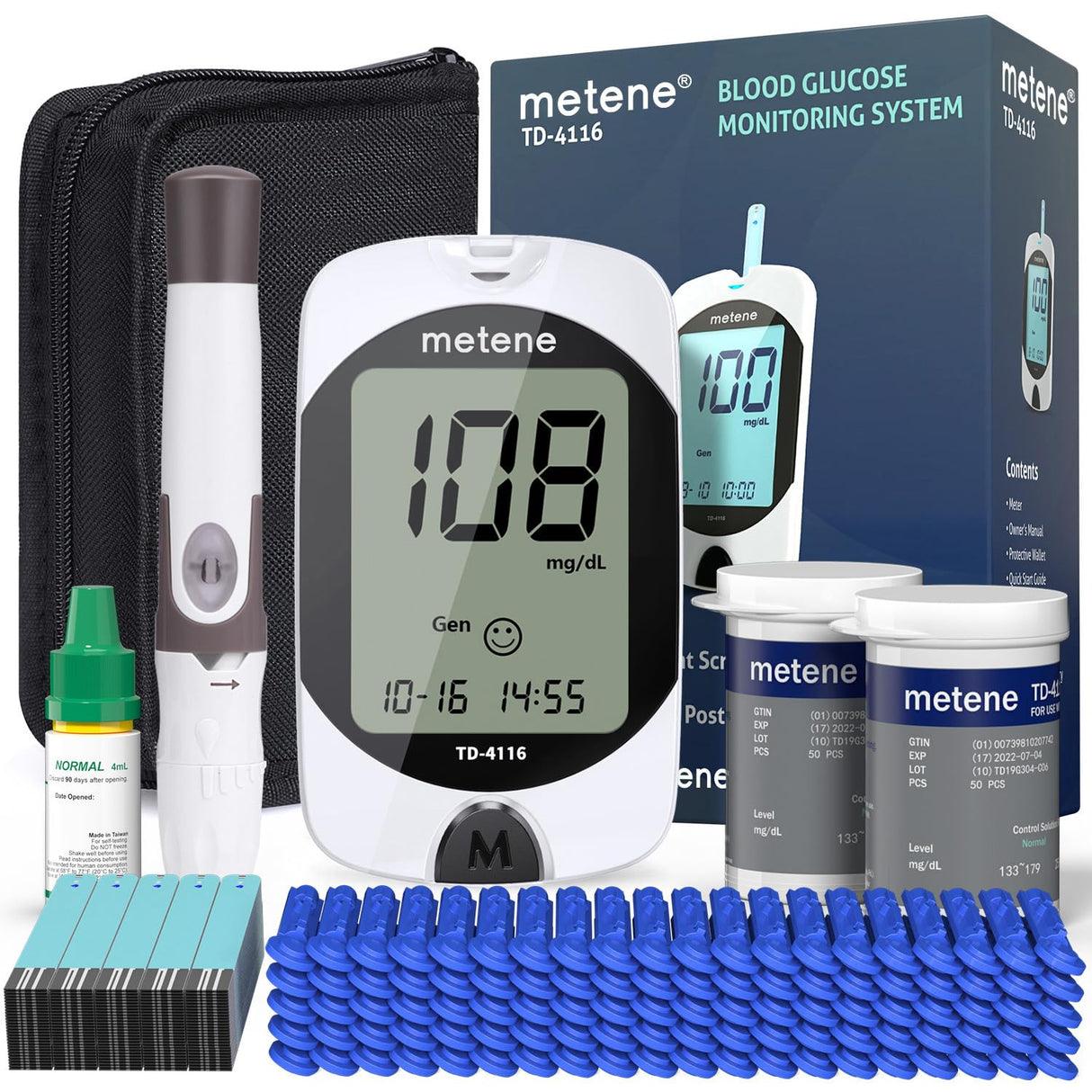Metene Blood Glucose Meter (TD-4116)