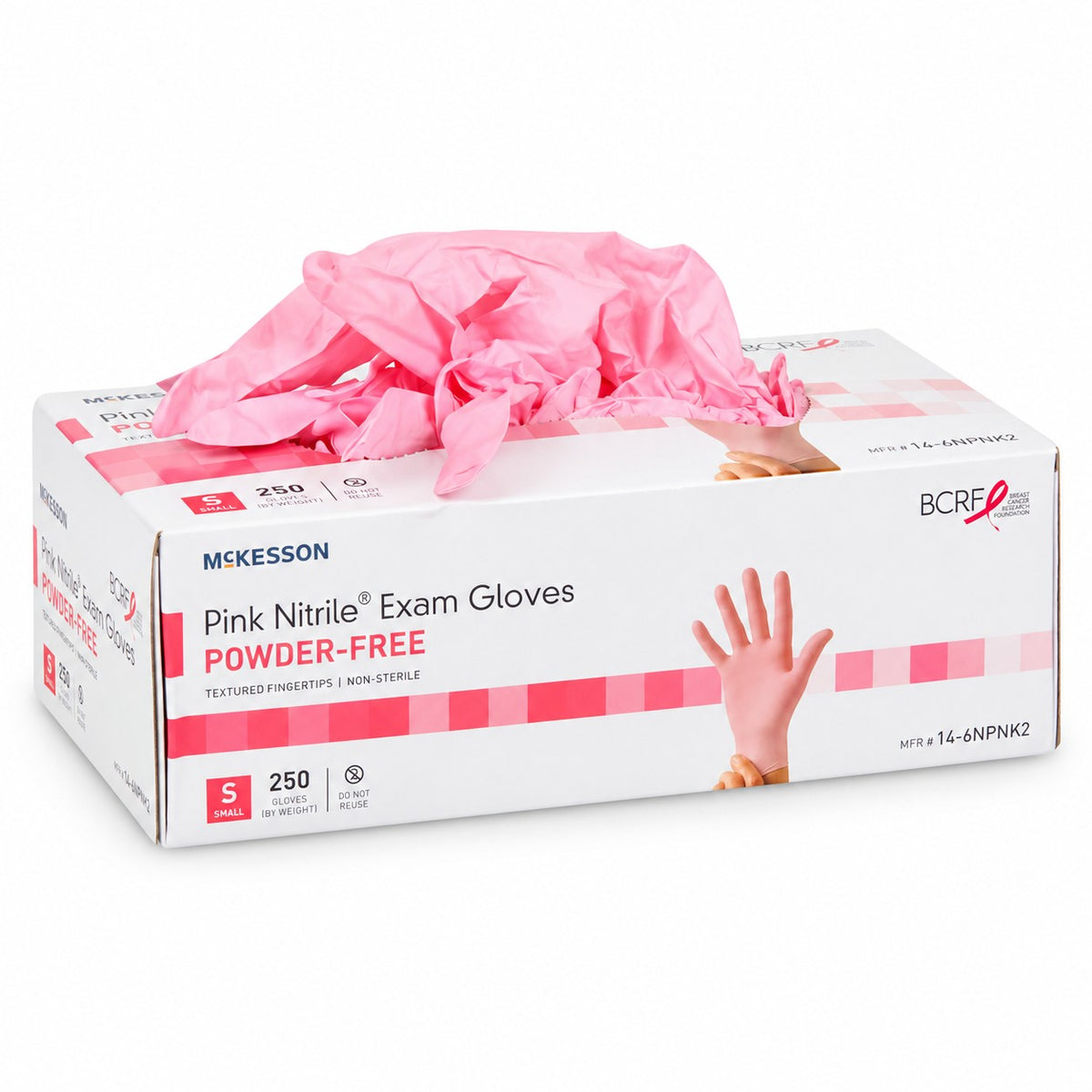 McKesson Pink Nitrile Exam Gloves - Small (view 2)