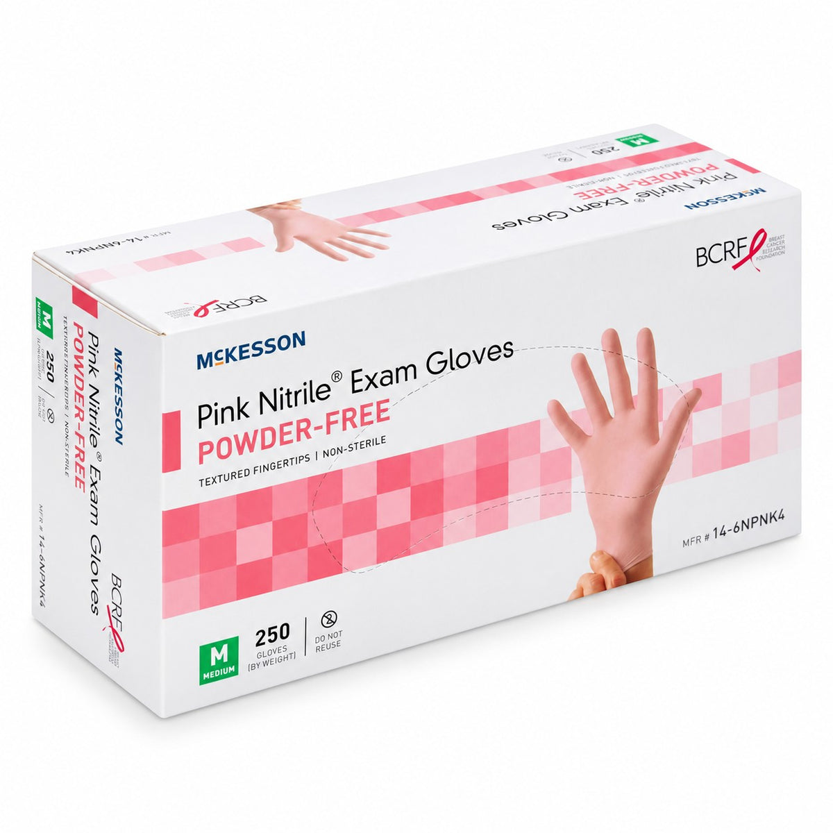 McKesson Pink Nitrile Exam Gloves - Medium (view 3)