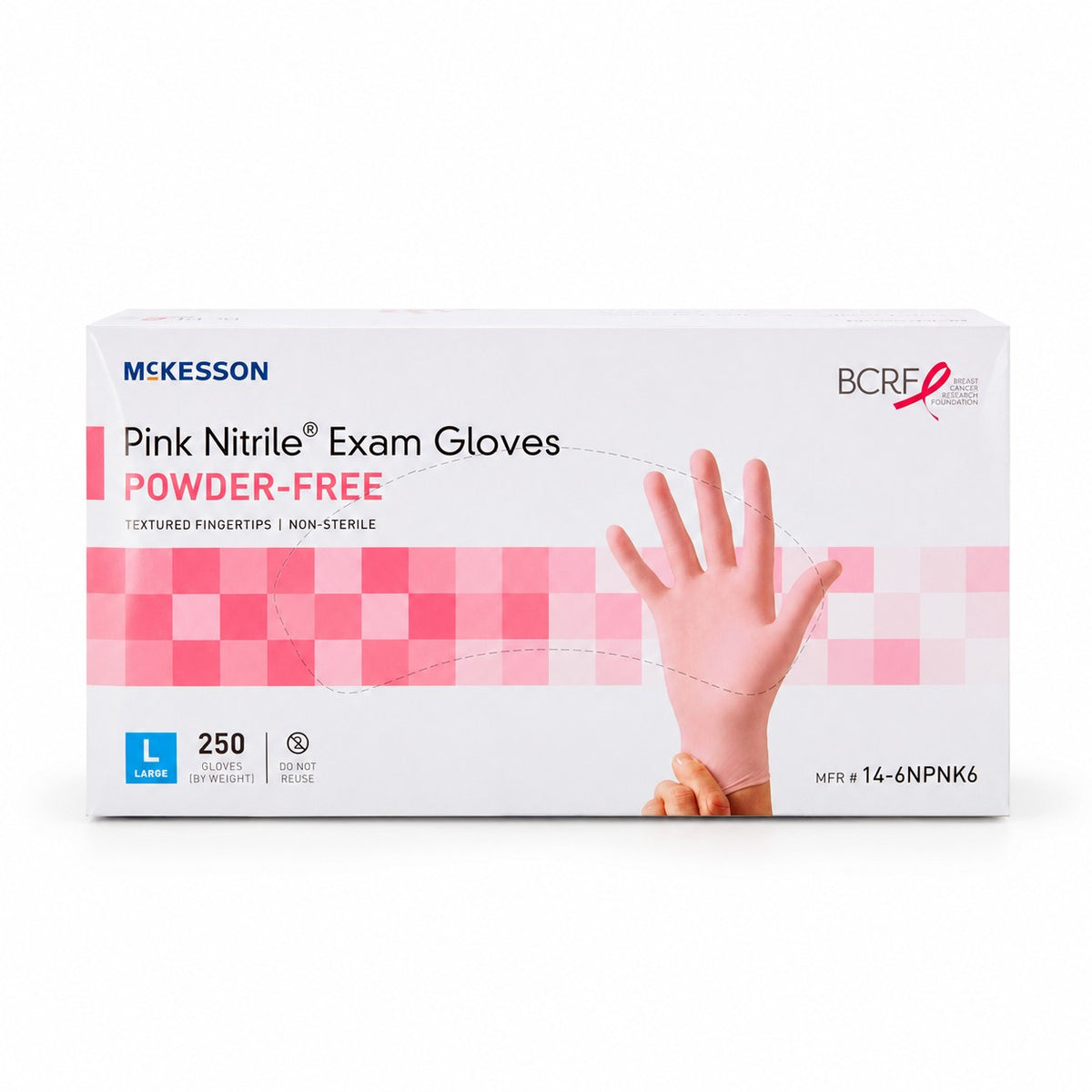 McKesson Pink Nitrile Exam Gloves - Large (view 7)