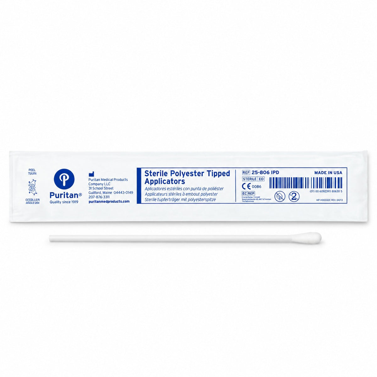 Puritan Sterile Polyester-Tipped Applicator Swabs, 6 Inch