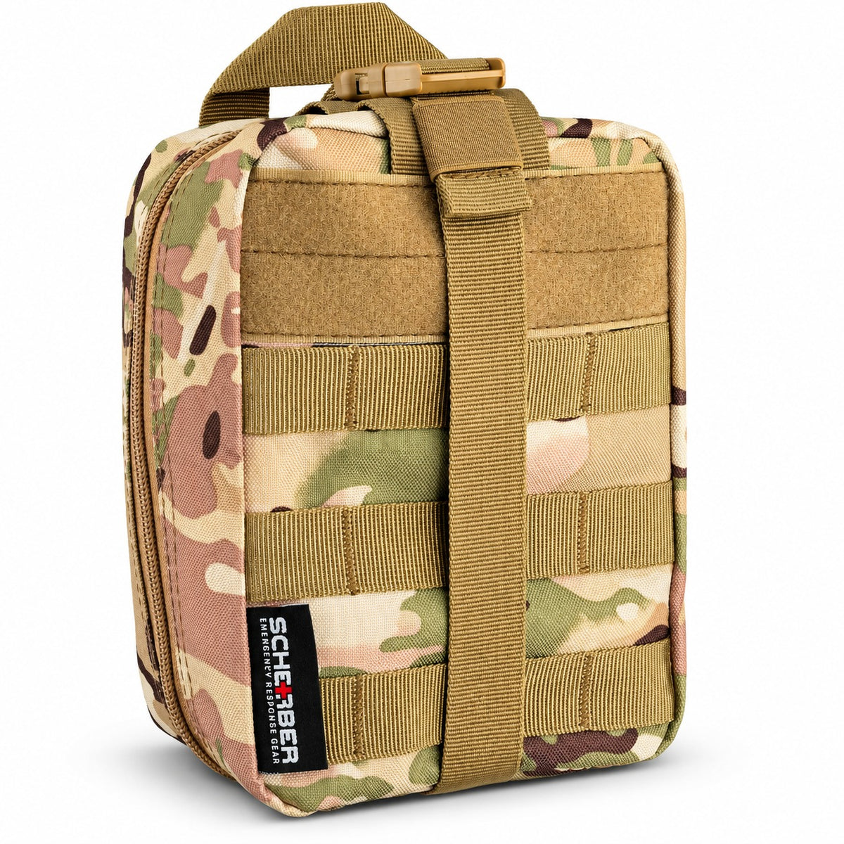 Scherber Premium IFAK Trauma Kit – Fully Stocked MOLLE Pouch (Camo)