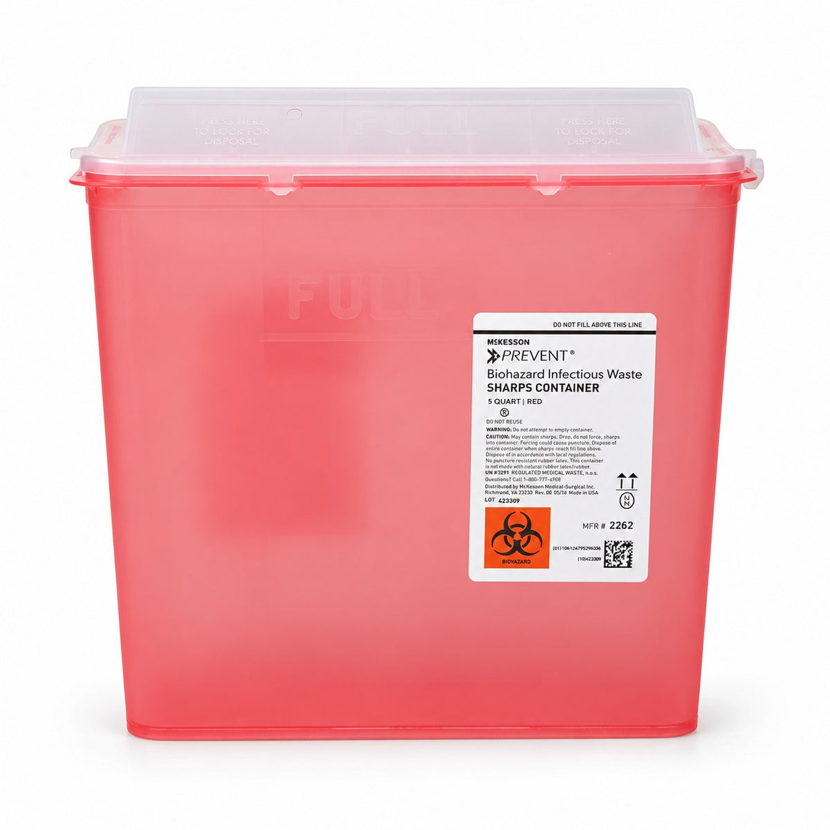 McKesson Prevent Sharps Containers - 1.25 gal (view 1)