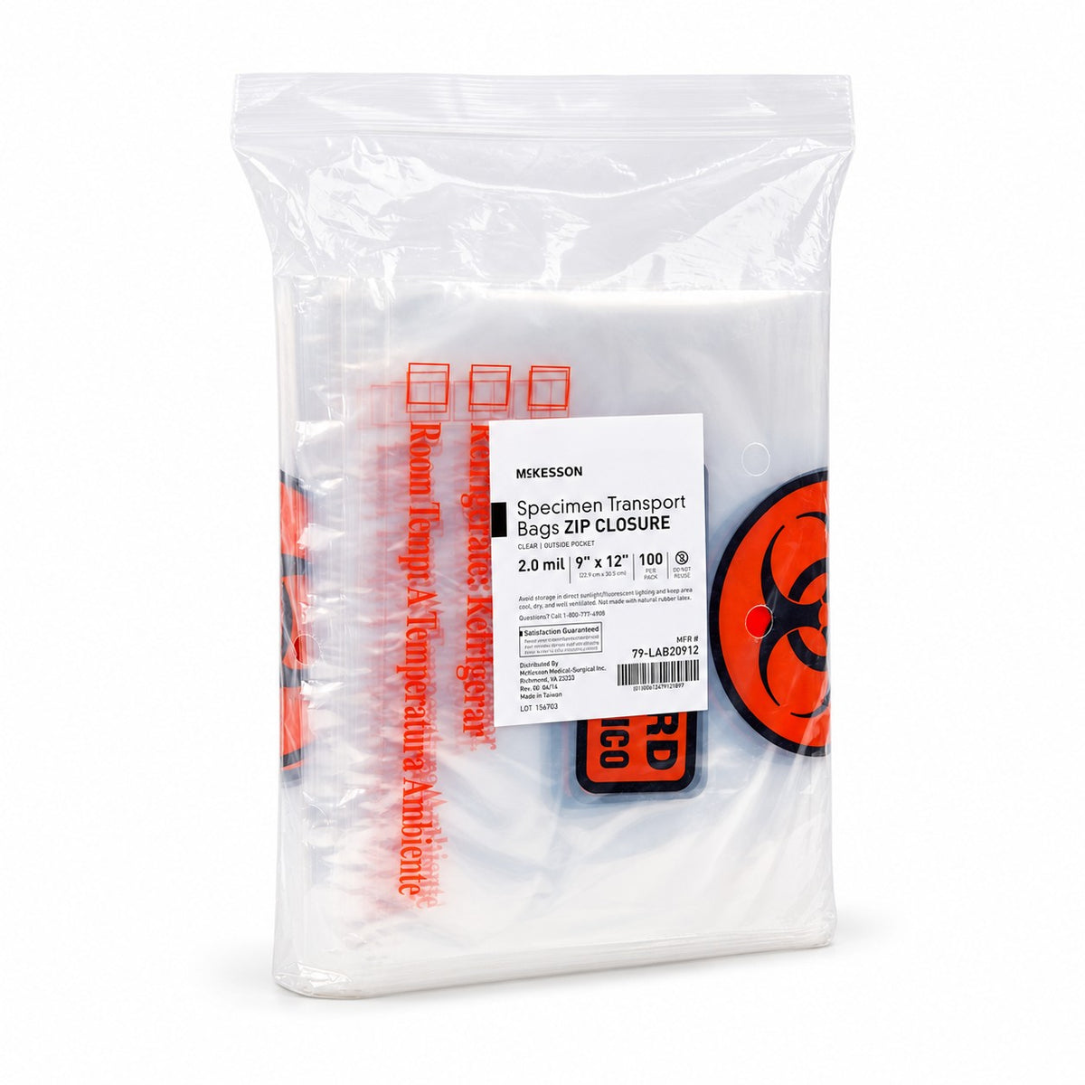 McKesson Specimen Transport Bags - 9 x 12 with Pouch (view 8)