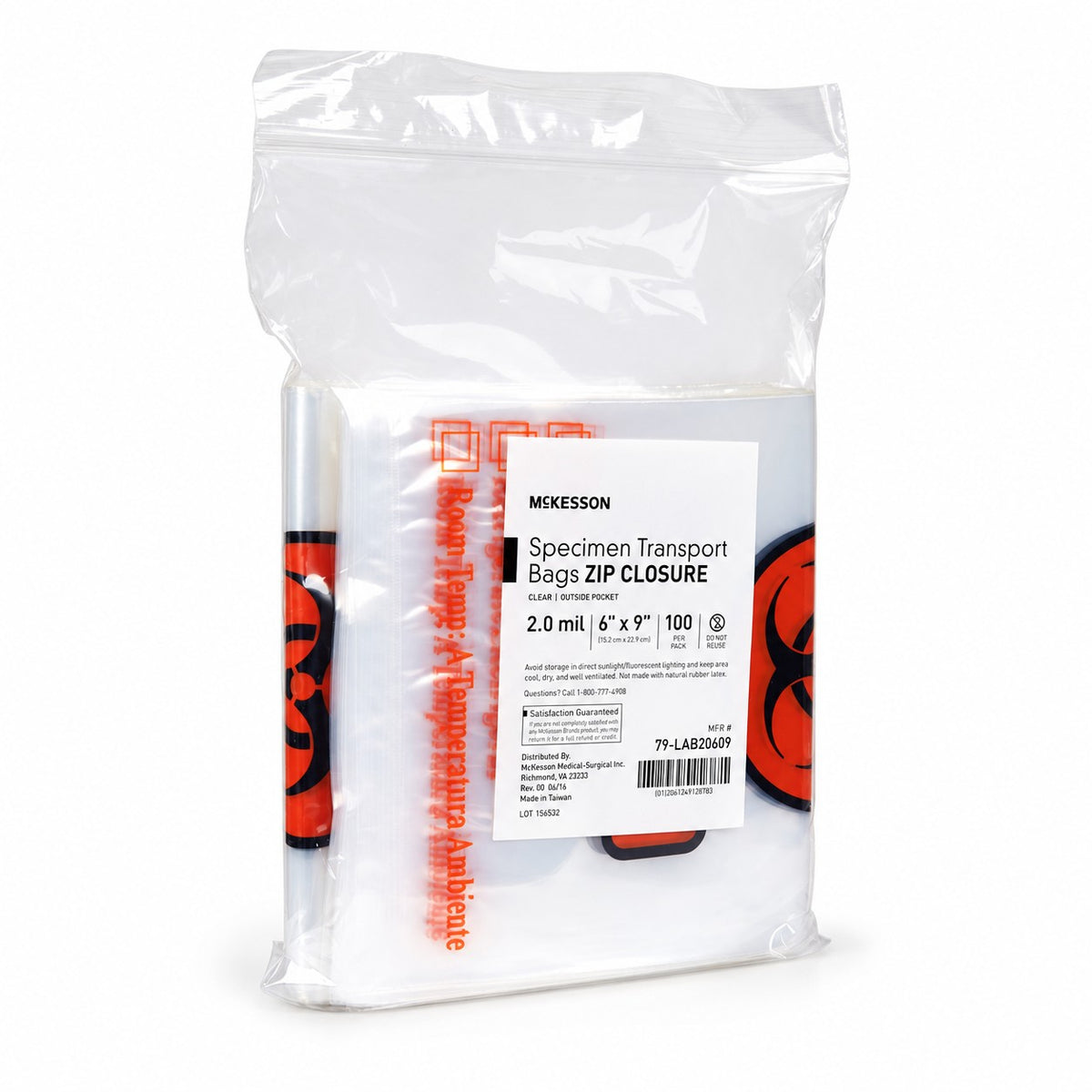 McKesson Specimen Transport Bags - 6 x 9 with Pouch (view 1)