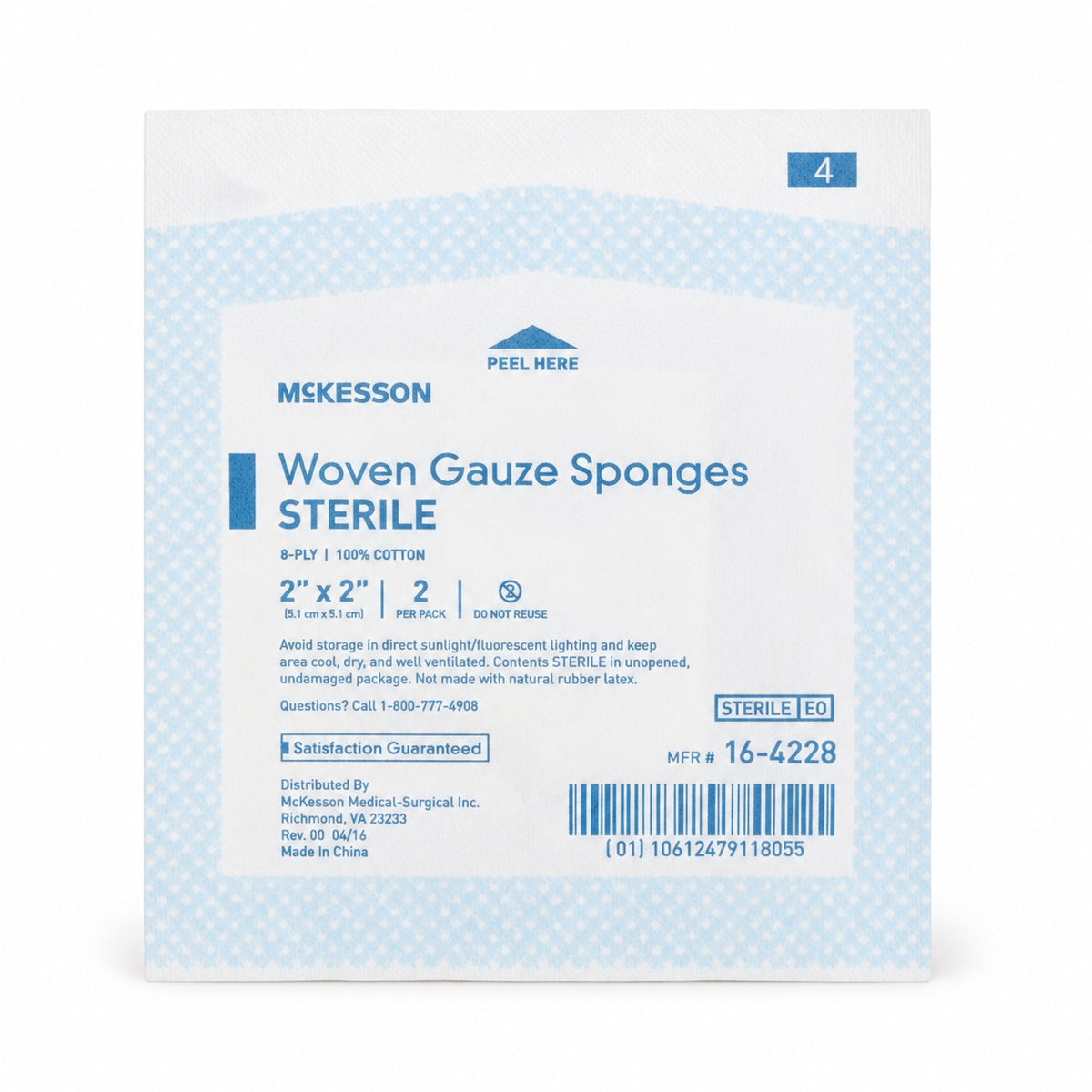 McKesson Sterile Gauze Sponges - 2 x 2 in 8-Ply (view 3)