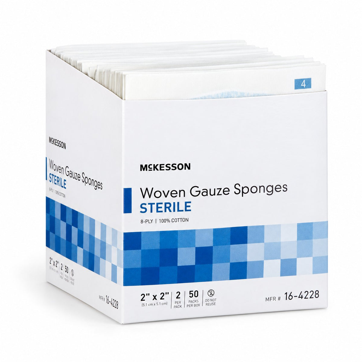 McKesson Sterile Gauze Sponges - 2 x 2 in 8-Ply (view 1)