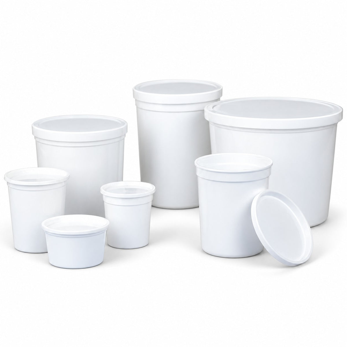 McKesson Stool Specimen Containers - 240 mL Snap-On Lid (view 2)