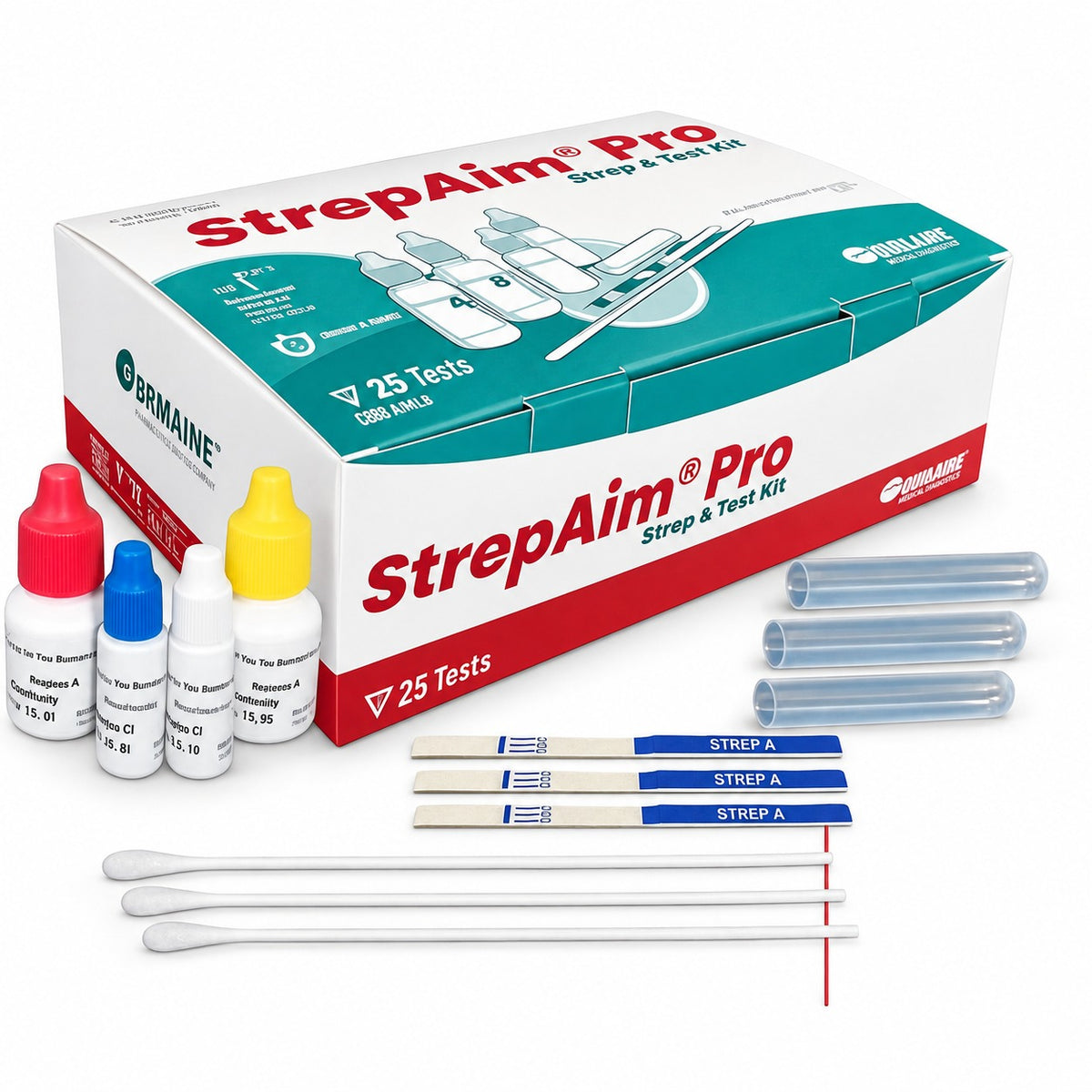 StrepAim Pro Group A Strep Test Kit – 25 Tests