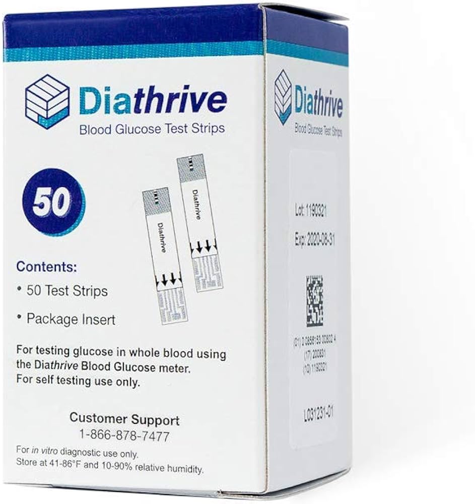 Diathrive Blood Glucose Test Strips (50 ct)
