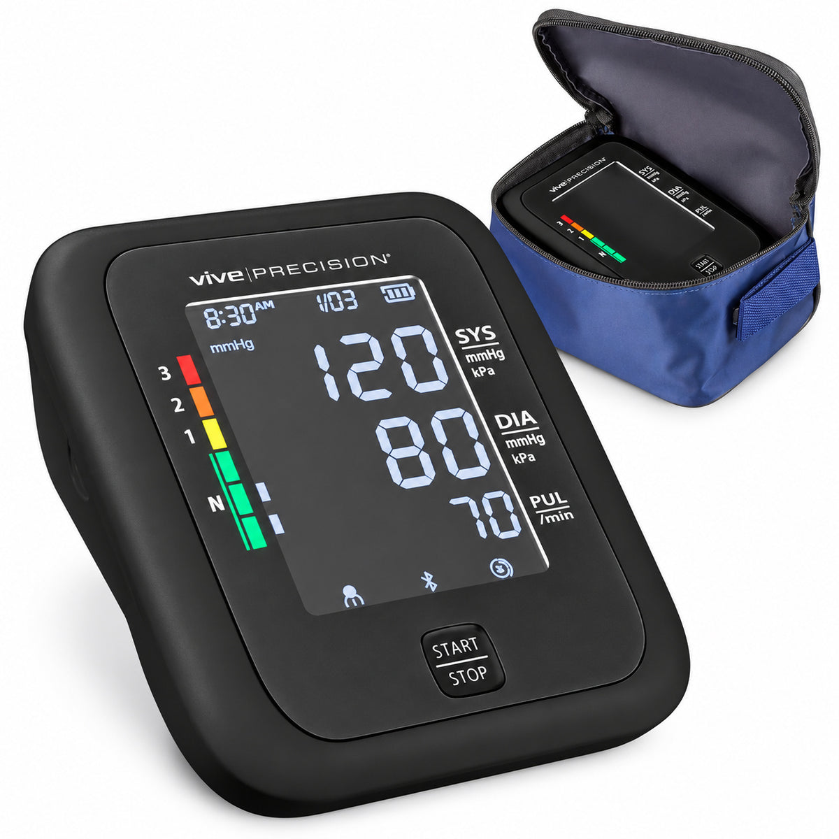 Vive Precision Single Button Blood Pressure Monitor Bluetooth