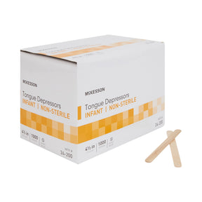 McKesson 4.5" Tongue Depressor – Unwrapped, Case of 10000