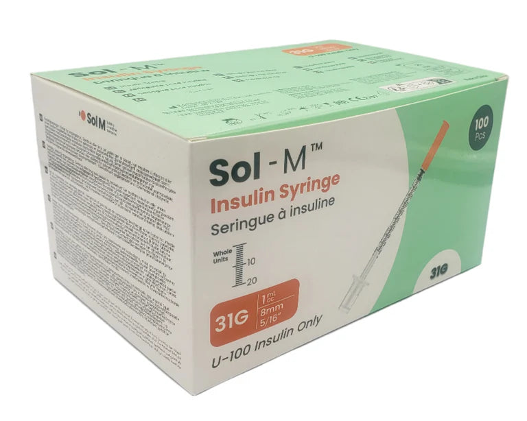 Insulin Syringes — 31G 5/16" (8 mm) .3 cc (100ct)