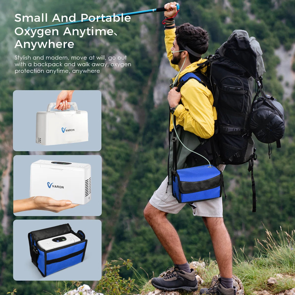 3L Portable Oxygen Generator – 33% Concentration, Lightweight for Home & Travel Use