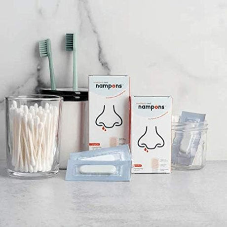 Nampons Nosebleed Stoppers for Adults – 6 or 12-Pack, Hypoallergenic