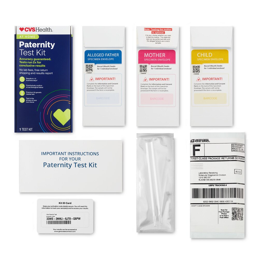 CVS Health At‑Home Paternity Test Kit, 1 ct